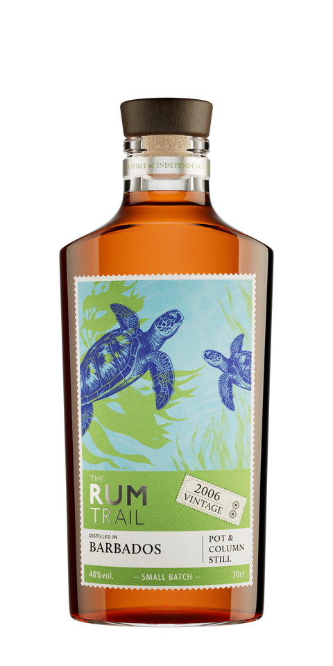Barbados - 18 year old 'Pot & Column Still Rum' Bourbon Barrels The Rum Trail 48%